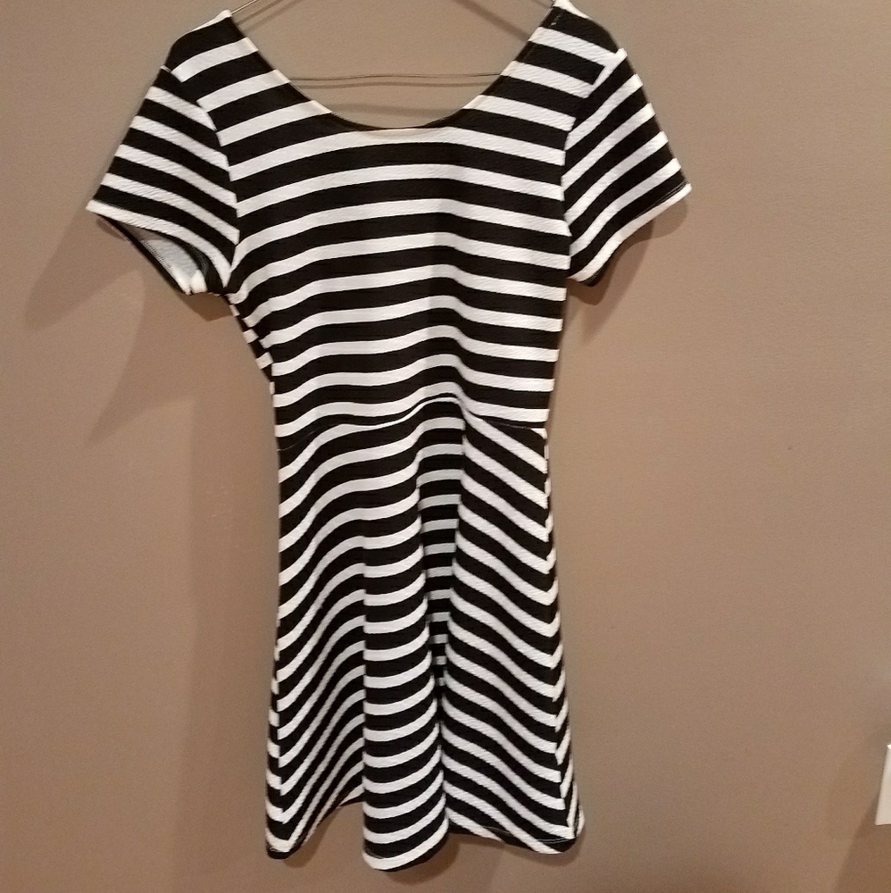 MUST GO Striped Skater Dress